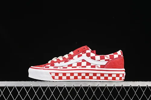 All categories Vans Vans series Vans Low Vans low top Vans Old Skool 36 LX-BMX official new style white and red checkerboard casual canvas shoes VN000D57ERM